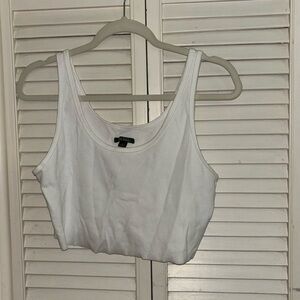 cropped white tank top